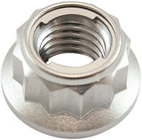 M8 x 1.25mm Titanium Locking Nut 12 Point Single M8 x 1.25 AF3502-0011 - Aeroflow