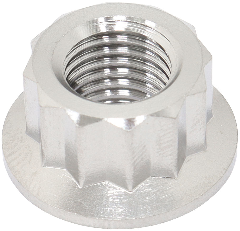 M10 x 1.25mm Titanium Nut 12 Point Single M10 x 1.25 AF3503-0010 - Aeroflow
