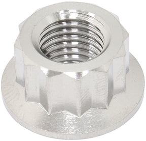 M10 x 1.25mm Titanium Nut 12 Point Single M10 x 1.25 AF3503-0010 - Aeroflow