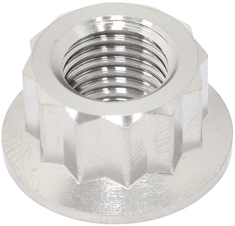 M10 x 1.25mm Titanium Nut 12 Point Single M10 x 1.25 AF3503-0010 - Aeroflow