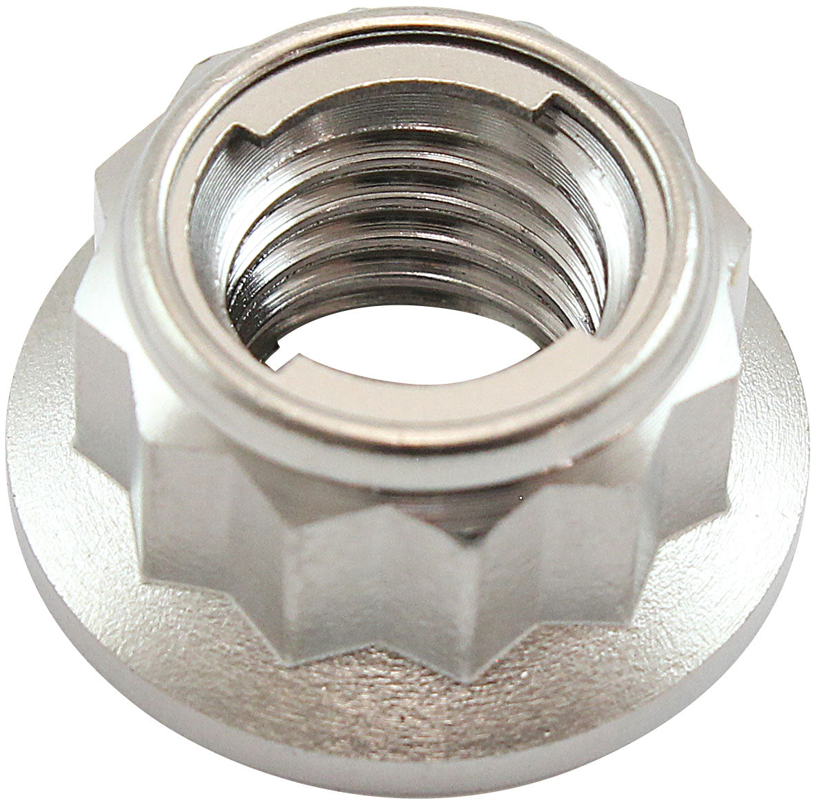 M10 x 1.25 Titanium Locking Nut 12 Point Single M10 x 1.25mm AF3503-0011 - Aeroflow