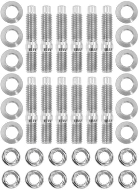 GM LS Header Stud Kit M8 Titanium 6 Point Hex Head Turbo Exhaust AF3699-0401 - Aeroflow