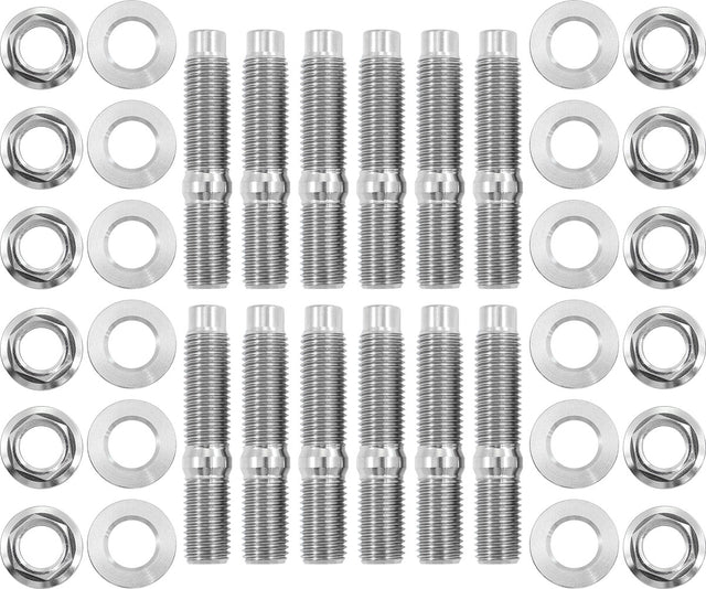Nissan RB25 Header Stud Kit Titanium 6 Point Hex Head RB30 Turbo Exhaust RB20 3699-1901 AF3699-1901 - Aeroflow