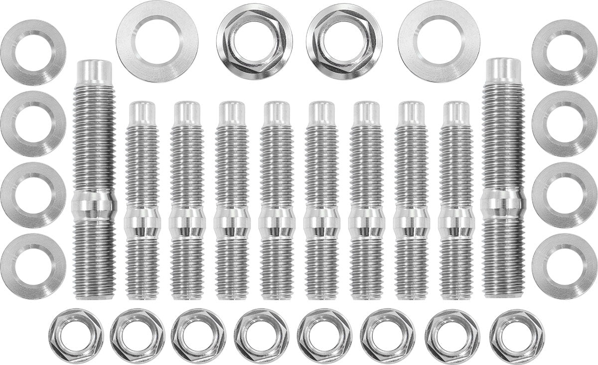 Mitsubishi Evo Header Stud Kit Titanium 6 Point Hex Head 4G63 Turbo Exhaust AF3699-2401 - Aeroflow