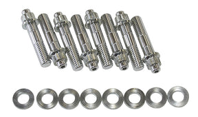 Blower Stud Kit Silver Studs Show Set 2.5" OAL AF37-0602 - Aeroflow