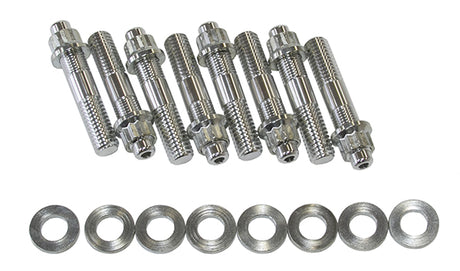 Blower Stud Kit Silver Studs Show Set 2.5" OAL AF37-0602 - Aeroflow