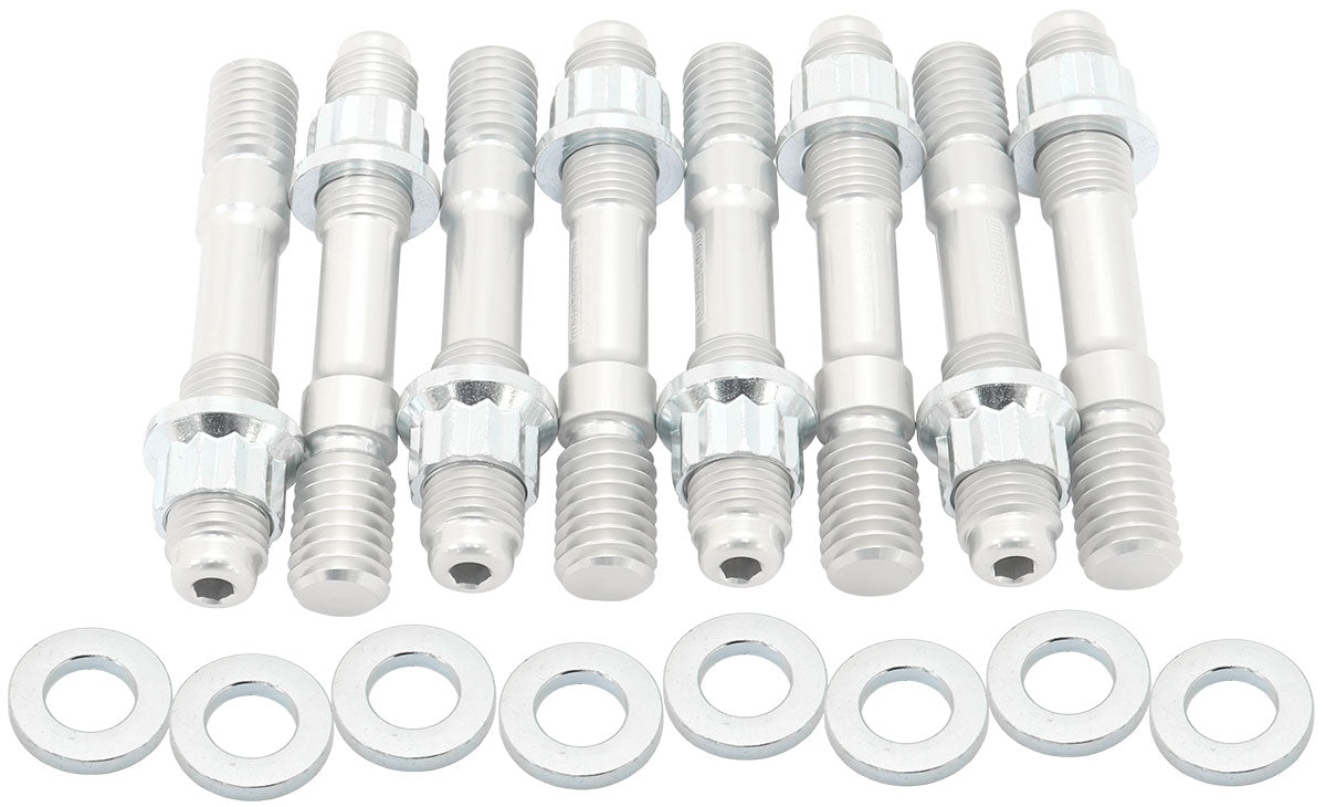Blower Stud Kit Silver Studs Silver Finish 2.9" OAL AF37-0603 - Aeroflow