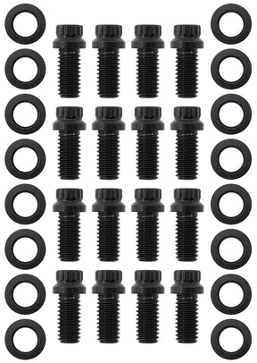 Small Block Chev Header Bolts 12 Point Black x 12 3/8 .750" Univer AF37-1003 - Aeroflow