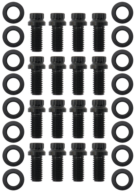 Small Block Chev Header Bolts 12 Point Black x 12 3/8 .750" Univer AF37-1003 - Aeroflow