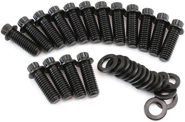 Universal Header Bolts 12 Point Black x 16 3/8 1.00" AF37-1006 - Aeroflow