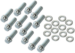 Intake Bolts 3/8-16 1" UHL 12 Point Head Pack Of 12 AF37-1200 - Aeroflow