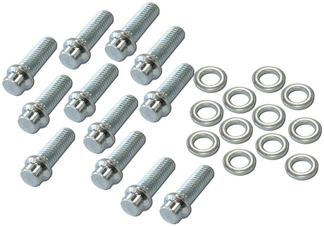 Intake Bolts 3/8-16 1" UHL 12 Point Head Pack Of 12 AF37-1200 - Aeroflow