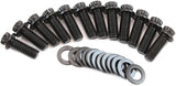 Small Block Chevy Intake Bolts 12 Point Head Pack Of 12 Black AF37-1201 - Aeroflow