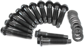 Chrysler Intake Bolts Black 12 Point Head Small Big Block AF37-1215 - Aeroflow