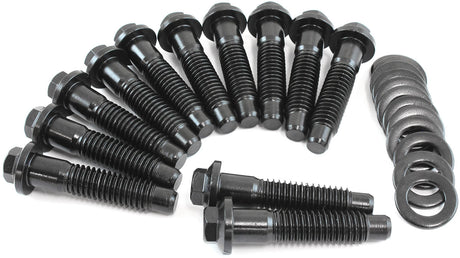 Chrysler Intake Bolts Black 12 Point Head Small Big Block AF37-1215 - Aeroflow