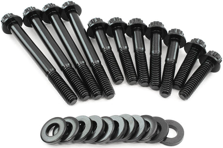 Ford Cleveland Water Pump Bolt Kit 351C 12 Point Black AF37-1603 - Aeroflow