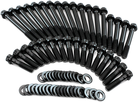 Small Block Chev Head Bolt Kit 12 Point 23 Deg OEM Iron Heads AF37-2100 - Aeroflow