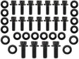 Small Block Chev Oil Pan Bolt Kit 1 Piec Gask 12 Point Black SBC AF37-2351 - Aeroflow