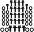 Small Block Ford Oil Pan Bolt Kit 12 Point Black Cleveland 351 AF37-2360 - Aeroflow
