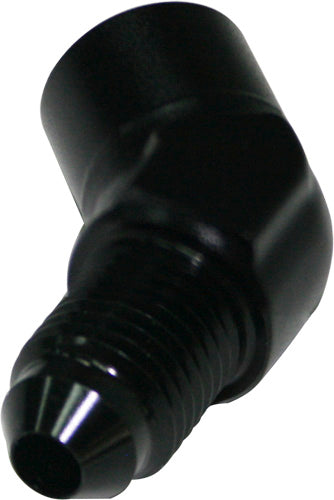 45 Deg Female 1/8 NPT To -3 Black AF371-03BLK - Aeroflow