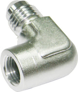 90 Deg Adaptor 1/8 NPT To -3 Silver AF373-03S - Aeroflow