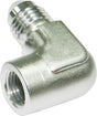 90 Deg Adaptor 1/8 NPT To -4 Silver AF373-04S - Aeroflow