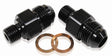 TH400 Trans Fitting -6 x 1/4 Black 1/4" Straight Npsm AF375-06BLK - Aeroflow