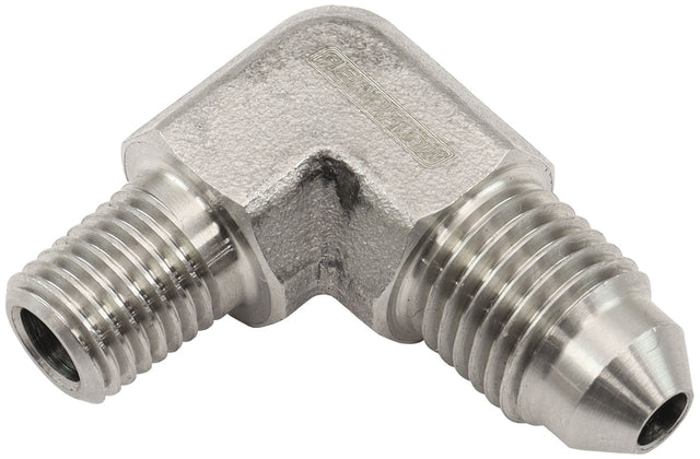 S/S 90 Deg 1/16" NPT To -3AN AF381-01 - Aeroflow
