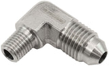 S/S 90 Deg 1/16" NPT To -4AN AF381-02 - Aeroflow