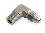 S/S 90 Deg 1/8" NPT To -4AN AF381-04 - Aeroflow