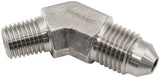 S/S 45 Deg 1/16" NPT To -3AN AF382-01 - Aeroflow
