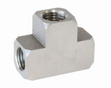 S.S Female Tee 3/8"-24 Inverted Seat Stainless Steel AF385 - Aeroflow