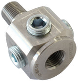 1/8" NPT Block Adapter 1 x Male To 5 x Female Tee S/S AF388-01 - Aeroflow