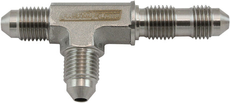 Stainless -3AN Bulkhead On Therun Tee Stainless Steel AF389-03 - Aeroflow