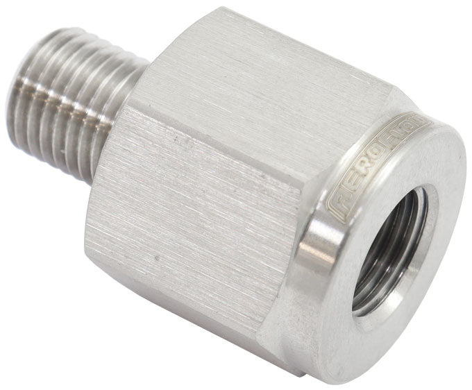 3/8"-24 Pipe Reducer Male To M10 x 1.0 Inverted Flare Brake AF391-03-M10SS - Aeroflow
