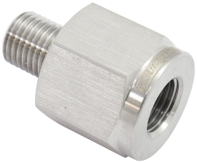 3/8"-24 Pipe Reducer Male To M10 x 1.0 Inverted Flare Brake AF391-03-M10SS - Aeroflow