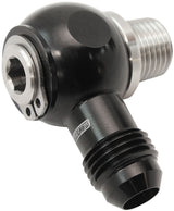 1/4" NPT Banjo Kit -6AN S/S Bolt Adapter Black Alloy AF392-06-04 - Aeroflow