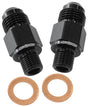 C4 Trans Fittings -6 x 1/8-27.BLACK 1/8-27" Straight Npsm. AF395-06BLK - Aeroflow
