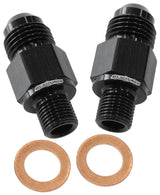 C4 Trans Fittings -8 x 1/8-27 Black 1/8-27" Straight Npsm AF395-08BLK - Aeroflow