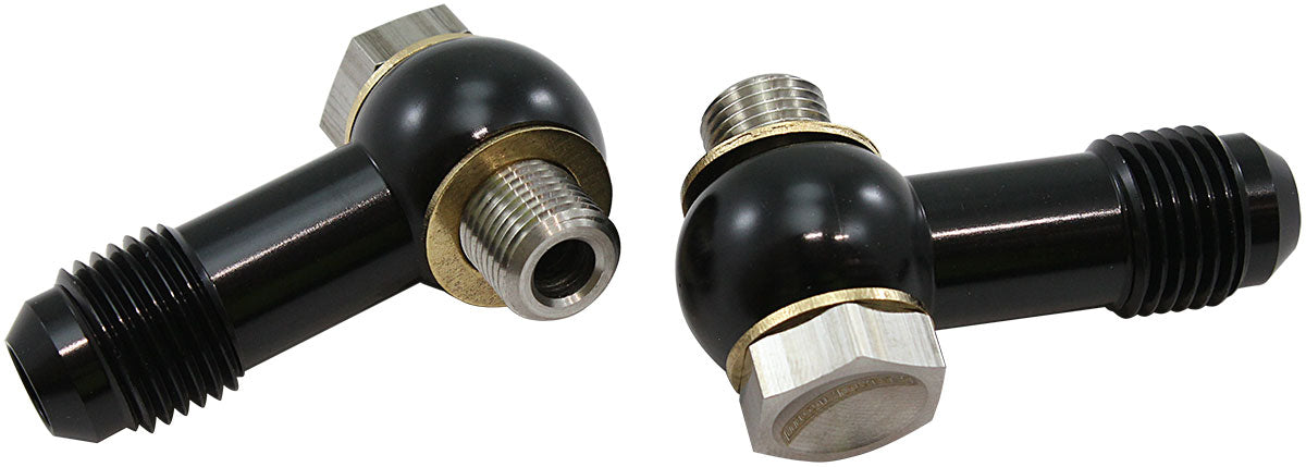 1/8" Npsm Banjo Kit -6AN S/S 1/8 C4 Trans Fitting Pair Alloy AF396-06 - Aeroflow
