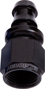 Straight Push Lock End -4AN Black No Clamp Required AF401-04BLK - Aeroflow