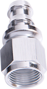 Straight Push Lock End -4AN Silver No Clamp Required AF401-04S - Aeroflow