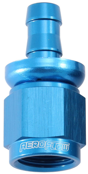 -6AN To 5/16" Barb Straight Full Flow Push Lock Blue AF401-06-05 - Aeroflow