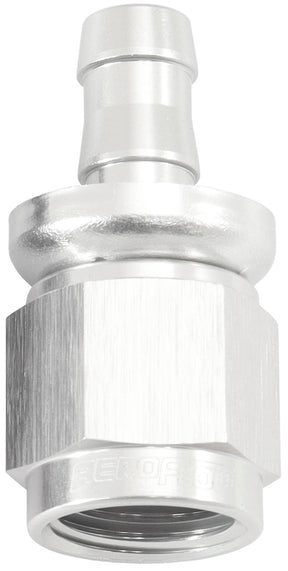 -6AN To 5/16" Barb Straight Full Flow Push Lock Silver AF401-06-05S - Aeroflow