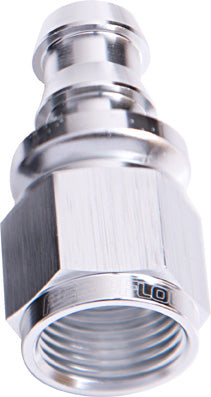 Straight Push Lock End -6AN Silver No Clamp Required AF401-06S - Aeroflow