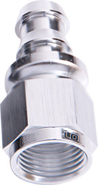 Straight Push Lock End -10AN Silver No Clamp Required AF401-10S - Aeroflow