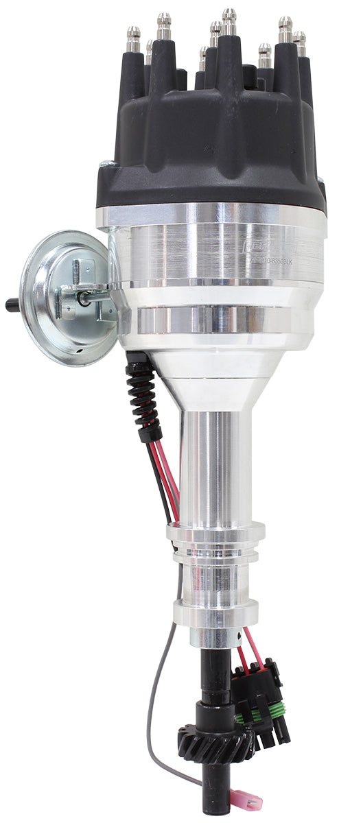 Ford 302 351C 429 460 Ready To Run, Vac Advance Black Cap Dist - AF4010-8350 Blk AF4010-8350BLK - Aeroflow