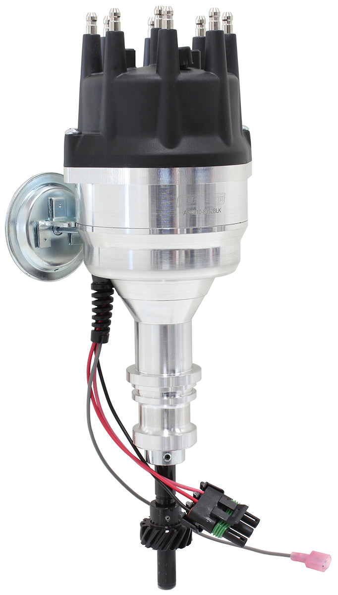 SB Ford 289 302W Ready To Run Dist, Vac Adv SBF Black Cap AF4010-8352BLK - Aeroflow