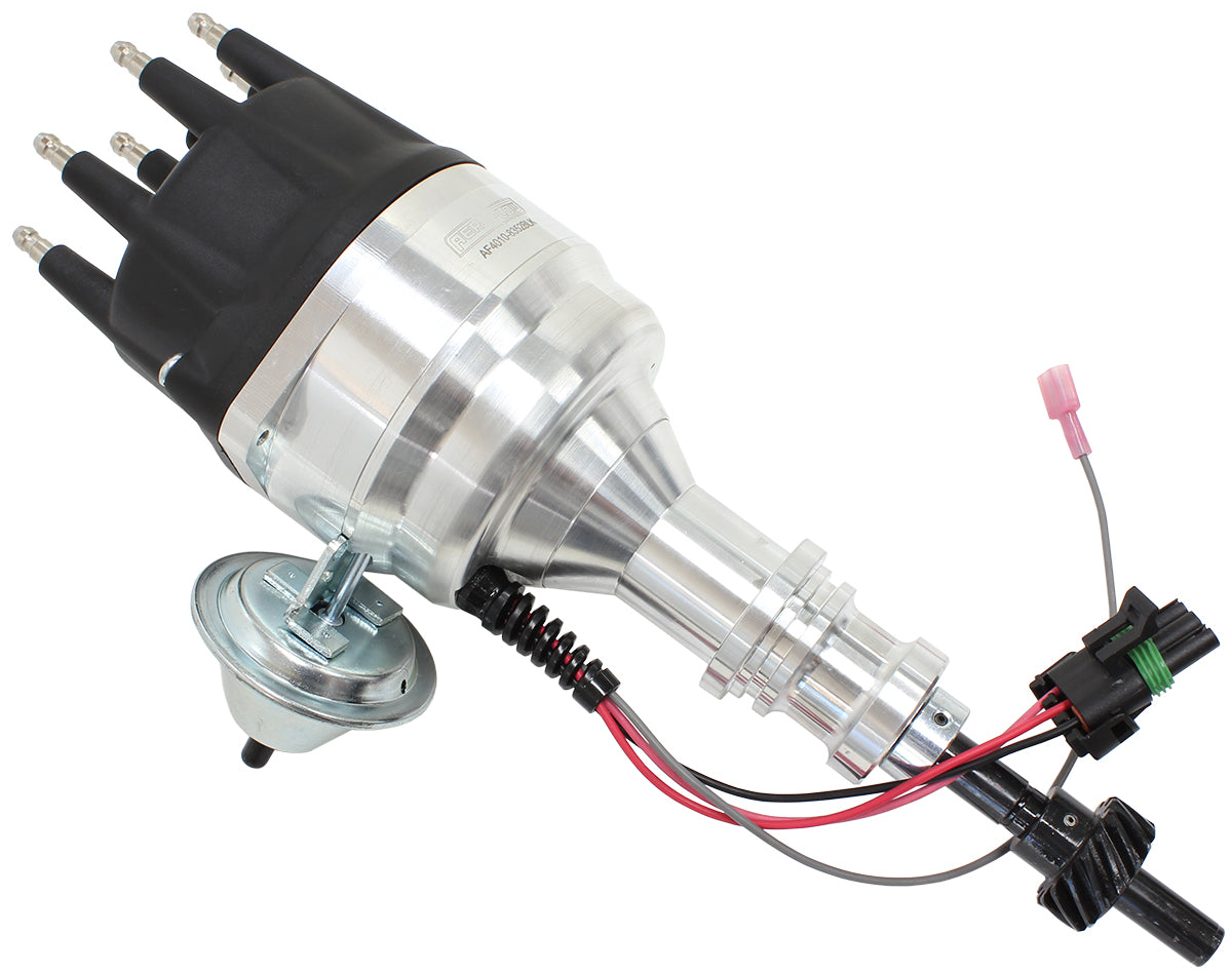 SB Ford 289 302W Ready To Run Dist, Vac Adv SBF Black Cap AF4010-8352BLK - Aeroflow