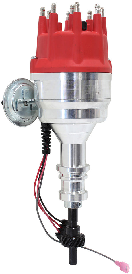 SB Ford 289 302W Ready To Run Dist, Vac Advance SBF Red Cap AF4010-8352R - Aeroflow